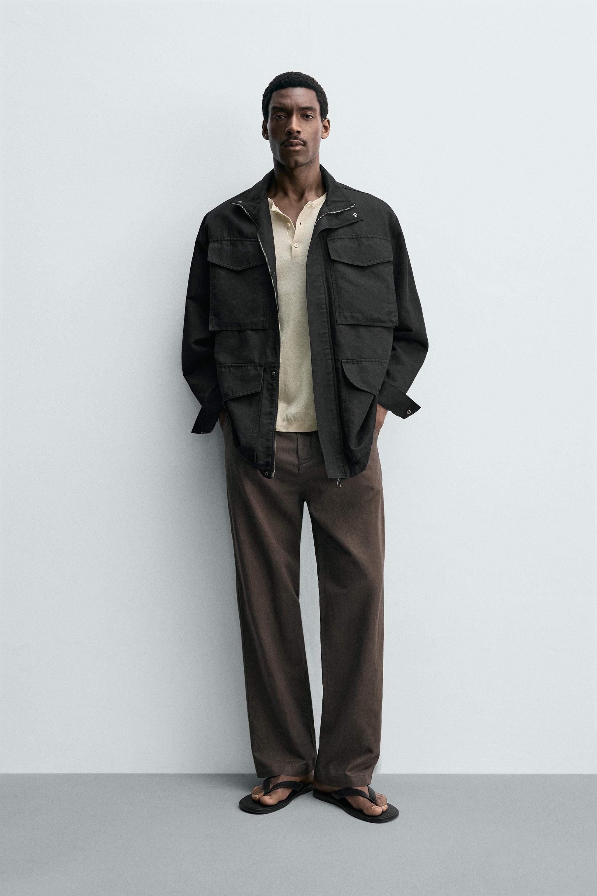 WASHED UTILITY POCKET OVERSHIRT